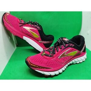 Brooks Ghost 9 Women's Size 8 Running Shoes Pink Red Black 1202251B661